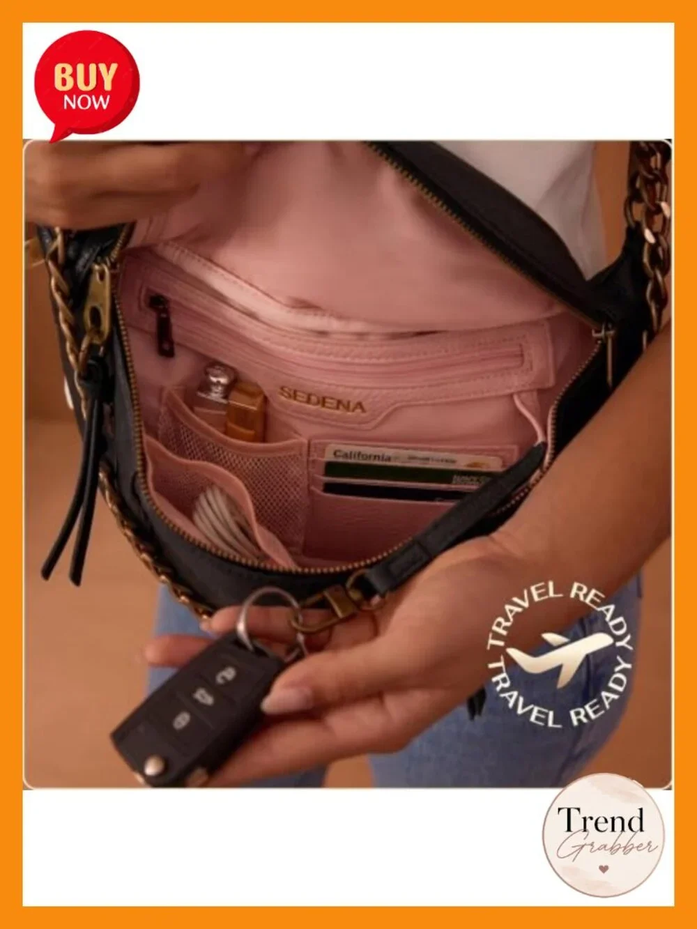 Anti Theft Vegan Suede Crossbody Bag with RFID Blocking